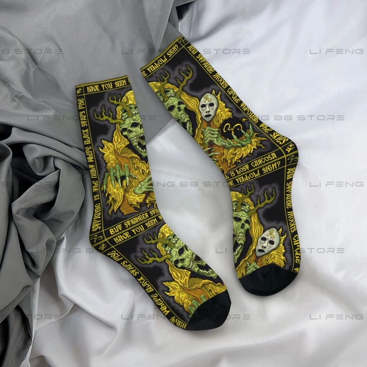 Yellow King Icon Cthulhu Lovecraft Unisex Wintersokken Winddichte Happy Socks Street Style Crazy Sock