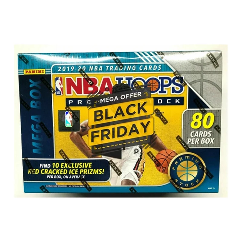 2019/20 Panini NBA Hoops Premium Stock Super Box (64 Cards) Thick Stock Vintage Set for Collectors Fans, Premium Sealed Card Box