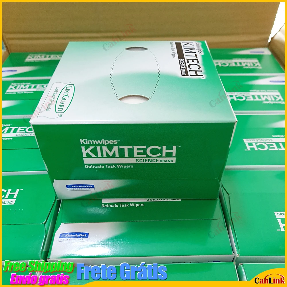 Imagem -04 - Preço de Atacado 280-toalhetes Kimtech Kimwipes Fibra de Limpeza de Papel Packes Kimperly Toalhetes Fibra Óptica Papel de Limpeza Eua Importação