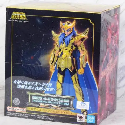 

В наличии: Коллекционная подвижная фигурка Bandai Saint Cloth Myth EX Gold Saint Scorpio Milo, издание Anime Color Revival, подарок для фанатов аниме.