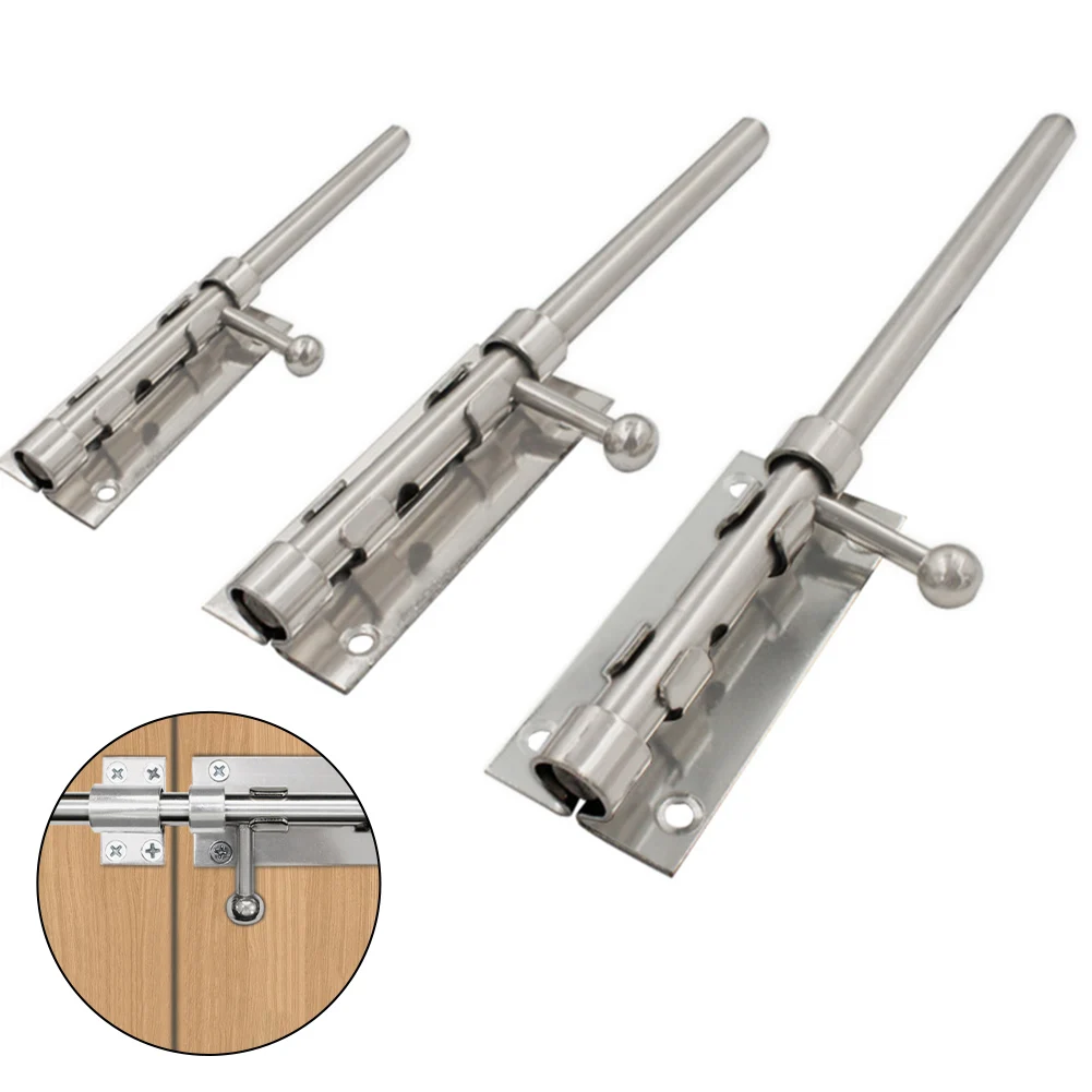 Keep Your Bathroom Secure with this Chrome Door Slide Bolt Lock Catch Latch Easy Installation Enhanced Security