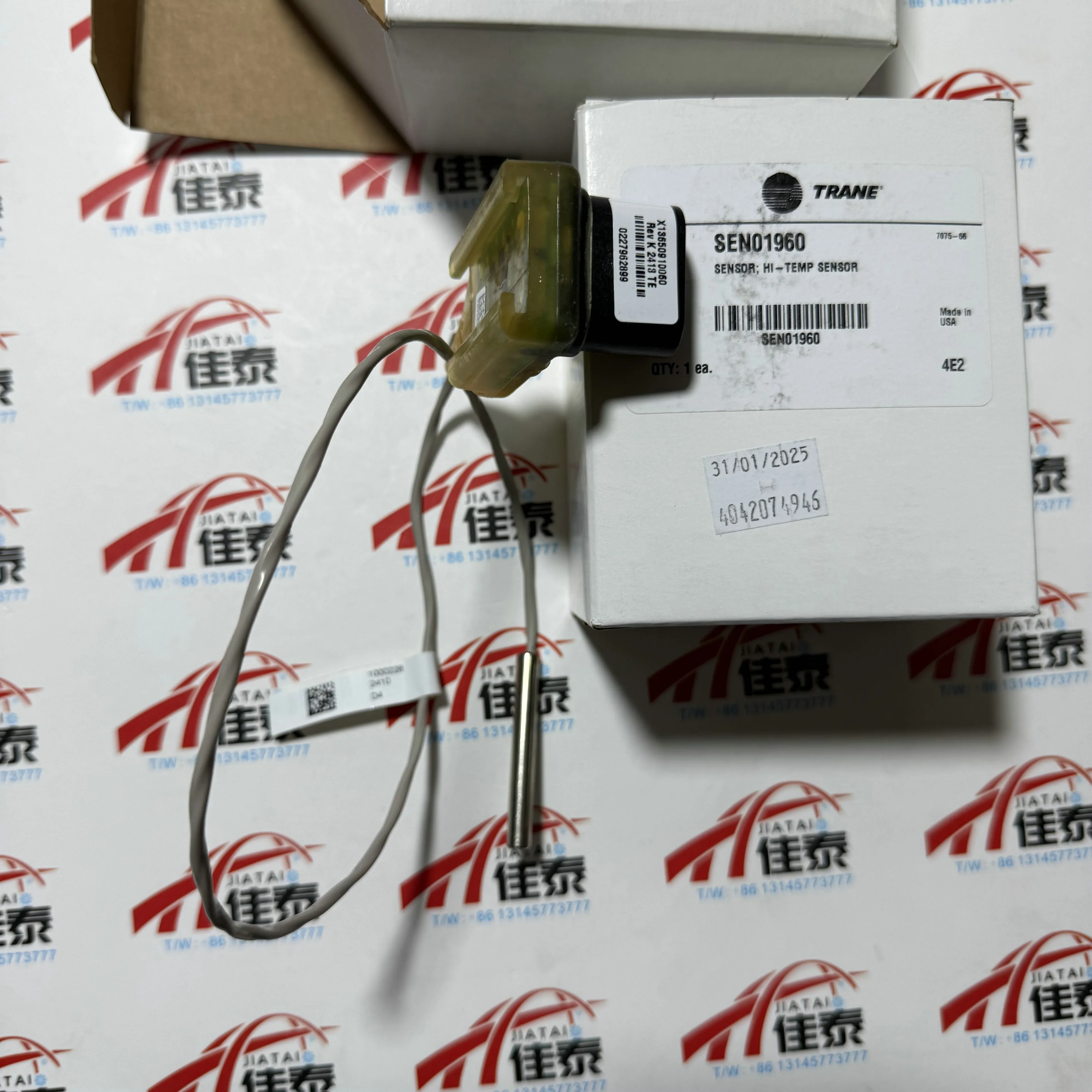 SEN01960 Hi-Temp Sensor 24 VDC @ 20MA Max Overmolded Temperature Detection Sensor for Industrial Use