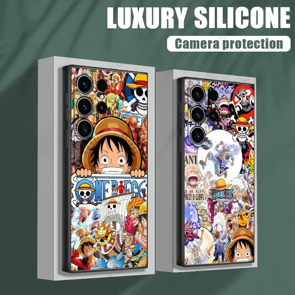 Phone Case For Samsung Galaxy S25 S24 S23 S20 S21 FE S26 S22 Ultra S26 Plus S25FE Silicone Cover Monkey D Luffy One Piece Anime