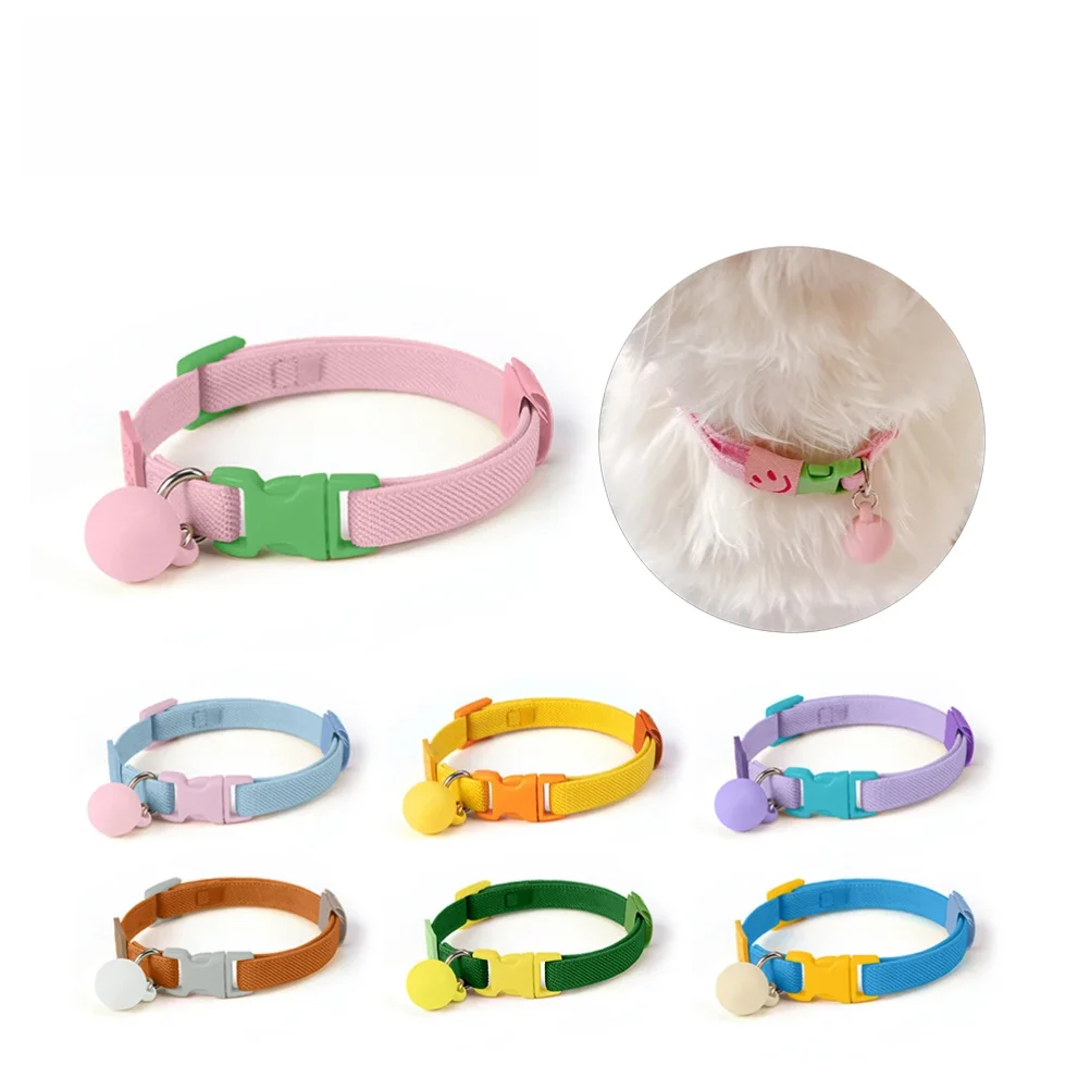 

Soft Elastic Pet Collar Adjustable Breakaway Cat Collar Comfortable Necklace for Small Dogs Puppies