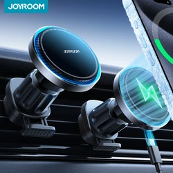 JOYROOM 15W Wireless Car Charger Holder Magnetic Car Phone Mount Fast Charging for iPhone 15 14 13 12 Pro Max and MagSafe Case