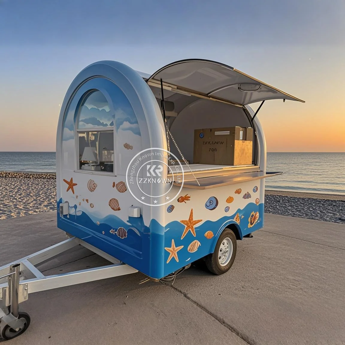 Consession Food Trailer Cart Mobile Snack Catering Trailer Fully Equipped Food Truck with Pizza Oven