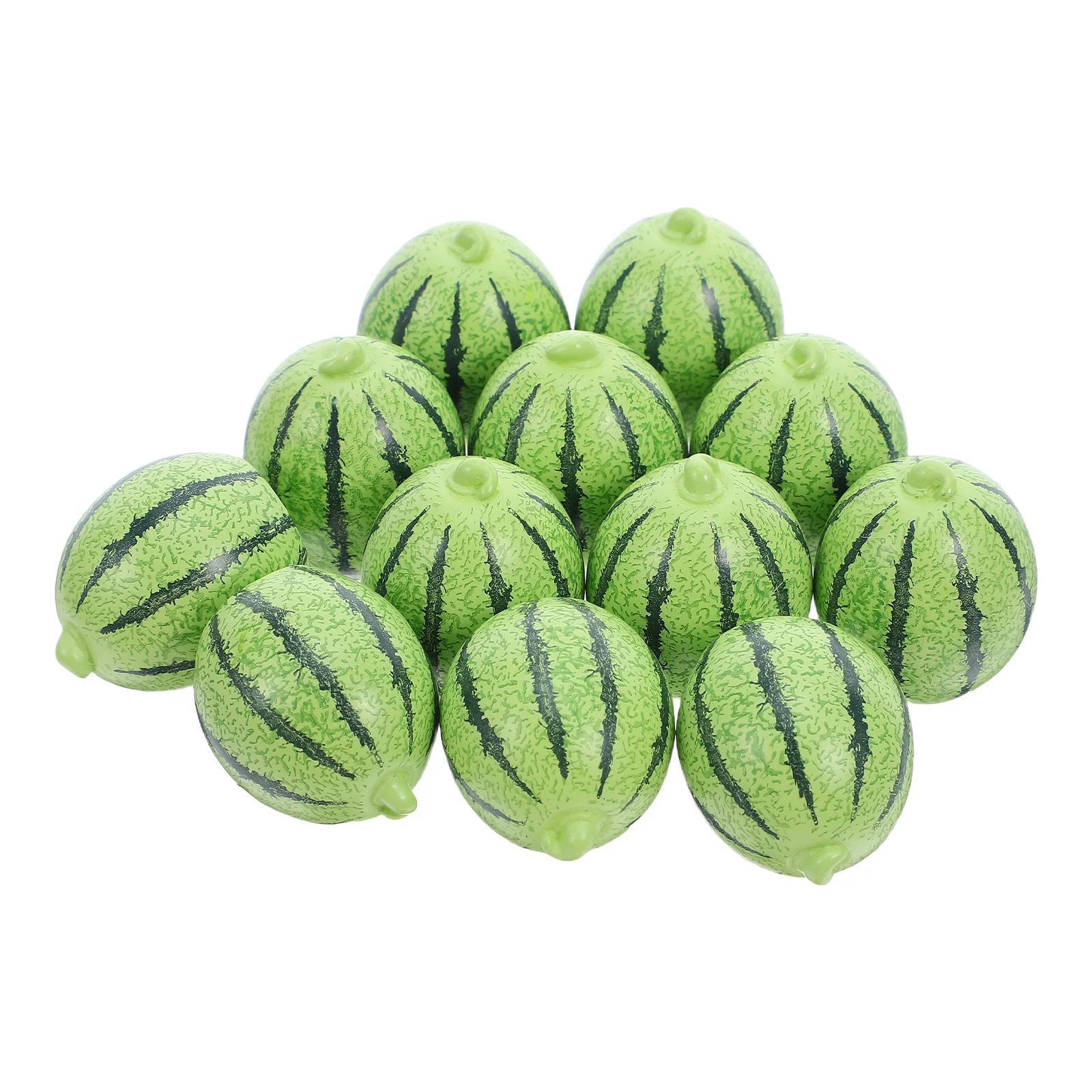 

12pcs Mini Fruits Lifelike Artificial Watermelons For Miniature Watermelons Decor Desktop Layout Scene Prop