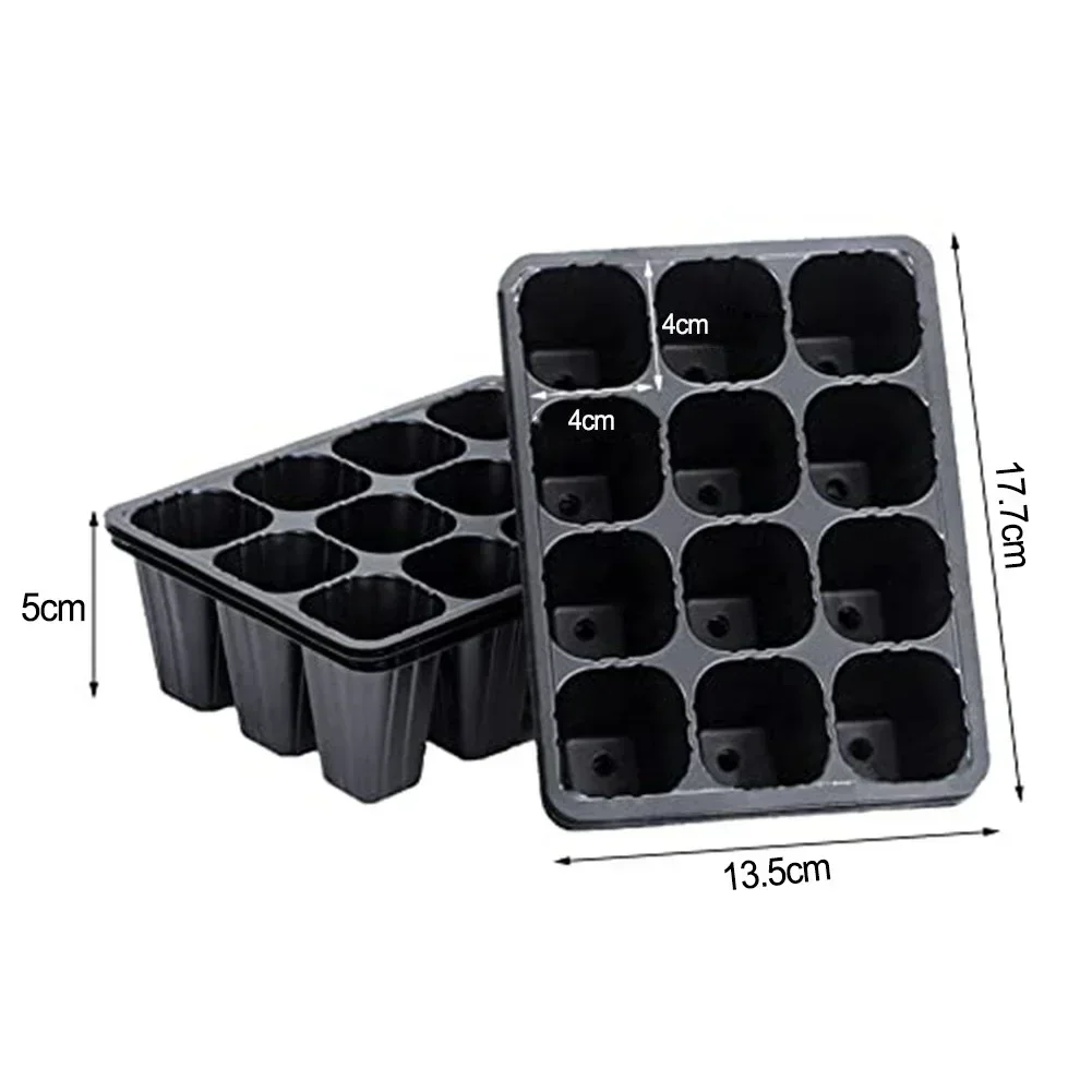 Flowerpot Plant Starter Tray Plant Care Products 185x145x115mm Black PET With Breathable Holes Gardens Greenhouse Nursery Tray