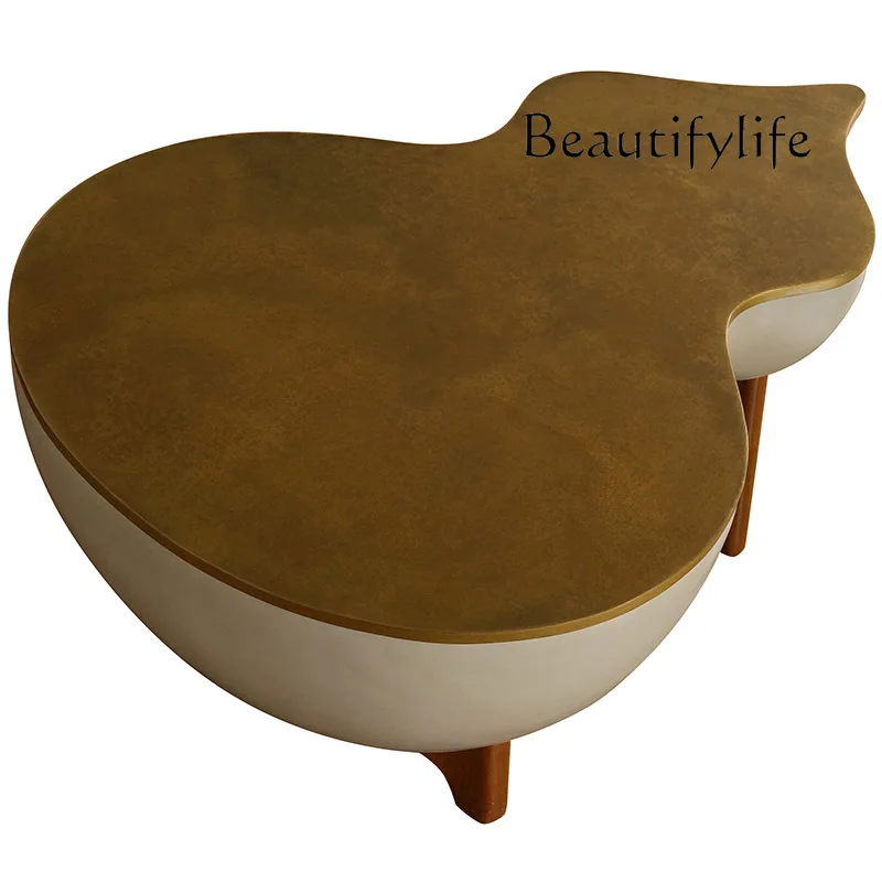 

Nordic Creative Living Room Simple and Light Luxury Coffee Table Ins Style New Chinese Kung Fu Tea Table