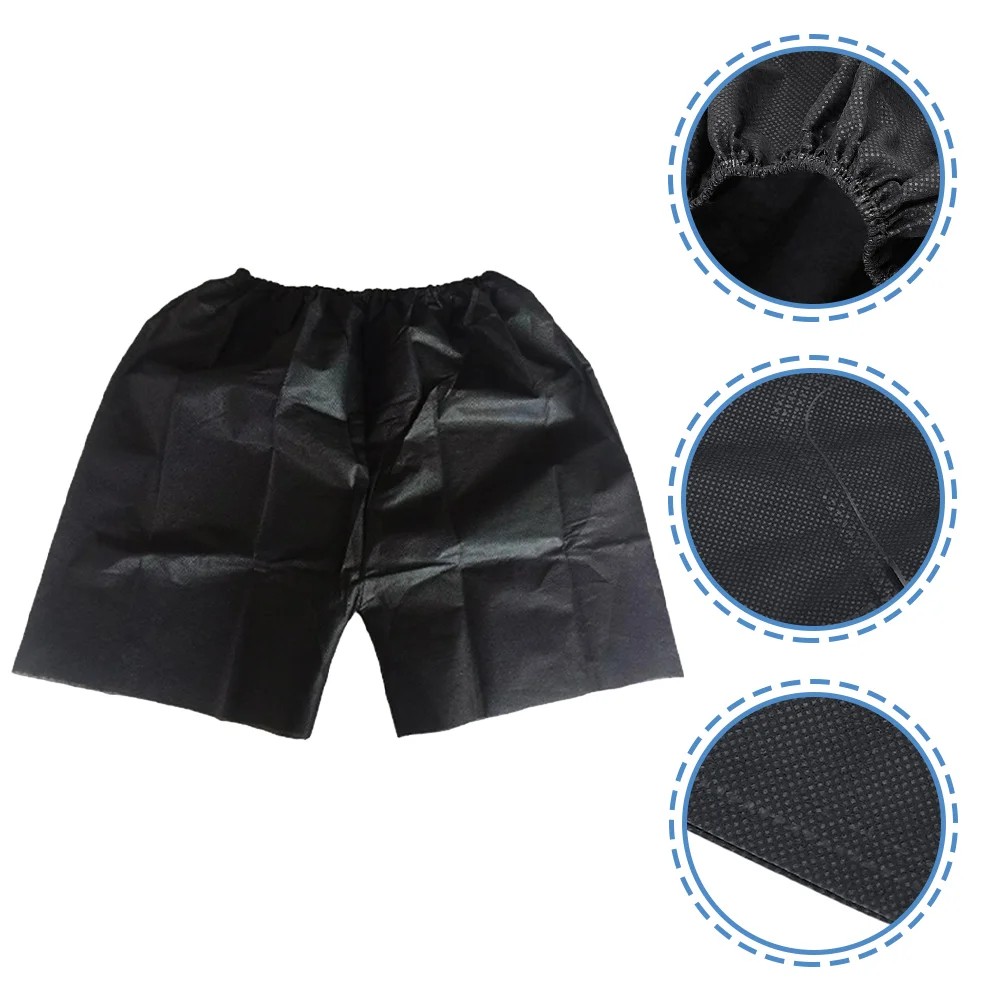 50 Pcs Men Shorts Disposable Panties Travel Accessories Briefs Mens Gym Black Man