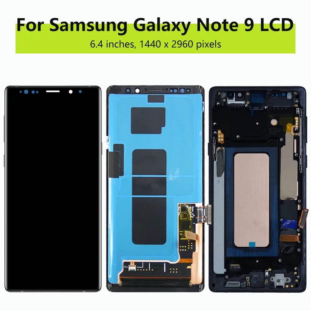 AMOLED for Samsung Galaxy Note9 N960F Lcd Display Digital Touch Screen with Frame for Samsung Galaxy Note 9 Screen Assembly