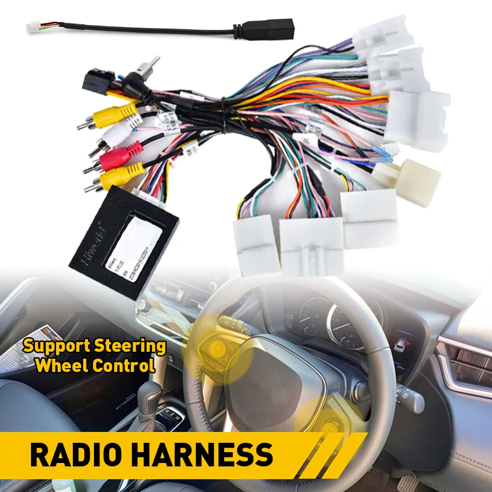 Wired Harness Adapter Canbus Box Radio Wiring Harness Car Stereo Audio Power Wiring Harness Cable for Toyọta Most Vehicles