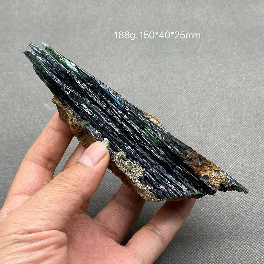 100% natural rare Brazil Vivianite （Blue ironearth） mineral specimen stones and crystals healing crystals quartz