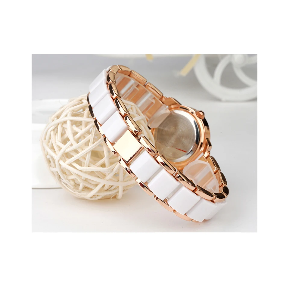 Watch For Women Luxury Fashion Quartz Wristwatches Imitation Ceramic Bracelet Casual Quartz Clock Women Gift Relogios Feminino