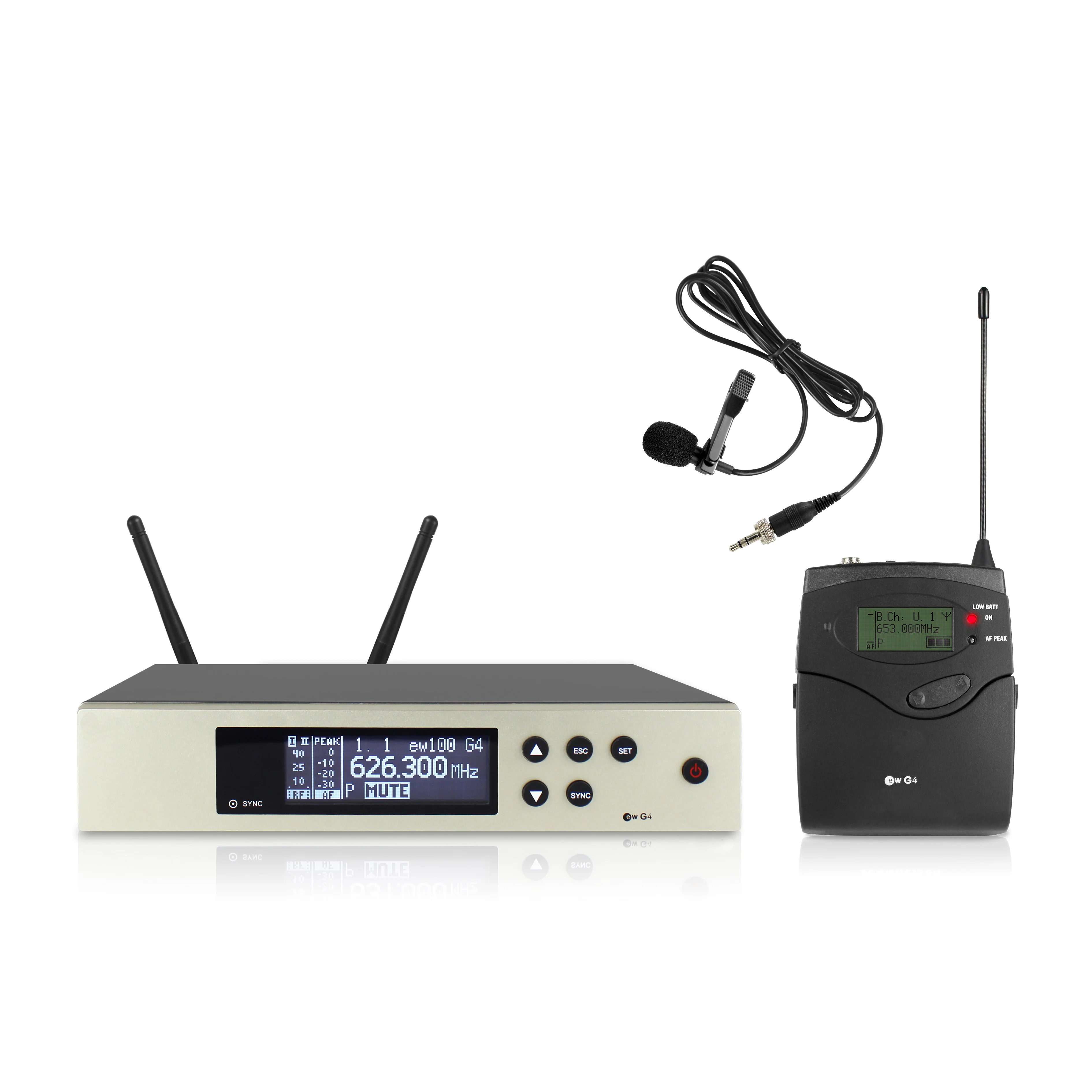 Imagem -03 - Lcz Audio-professional Sistema de Microfone sem Fio Microfone Dinâmico Fone Headconjunto Microfone de Lapela Ew100g4 Ew135g4 Uhf