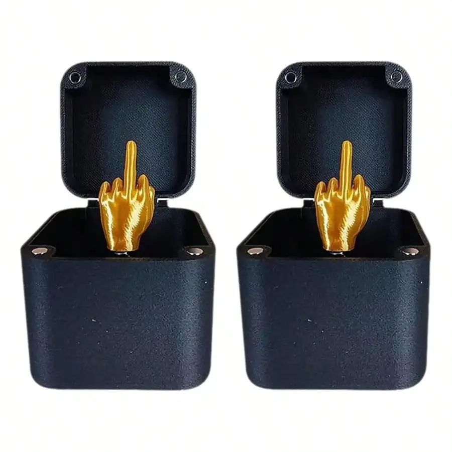 Regalo bavaglio "Dito in una scatola" - Giocattolo scherzo a sorpresa, divertente scatola novità con dito medio