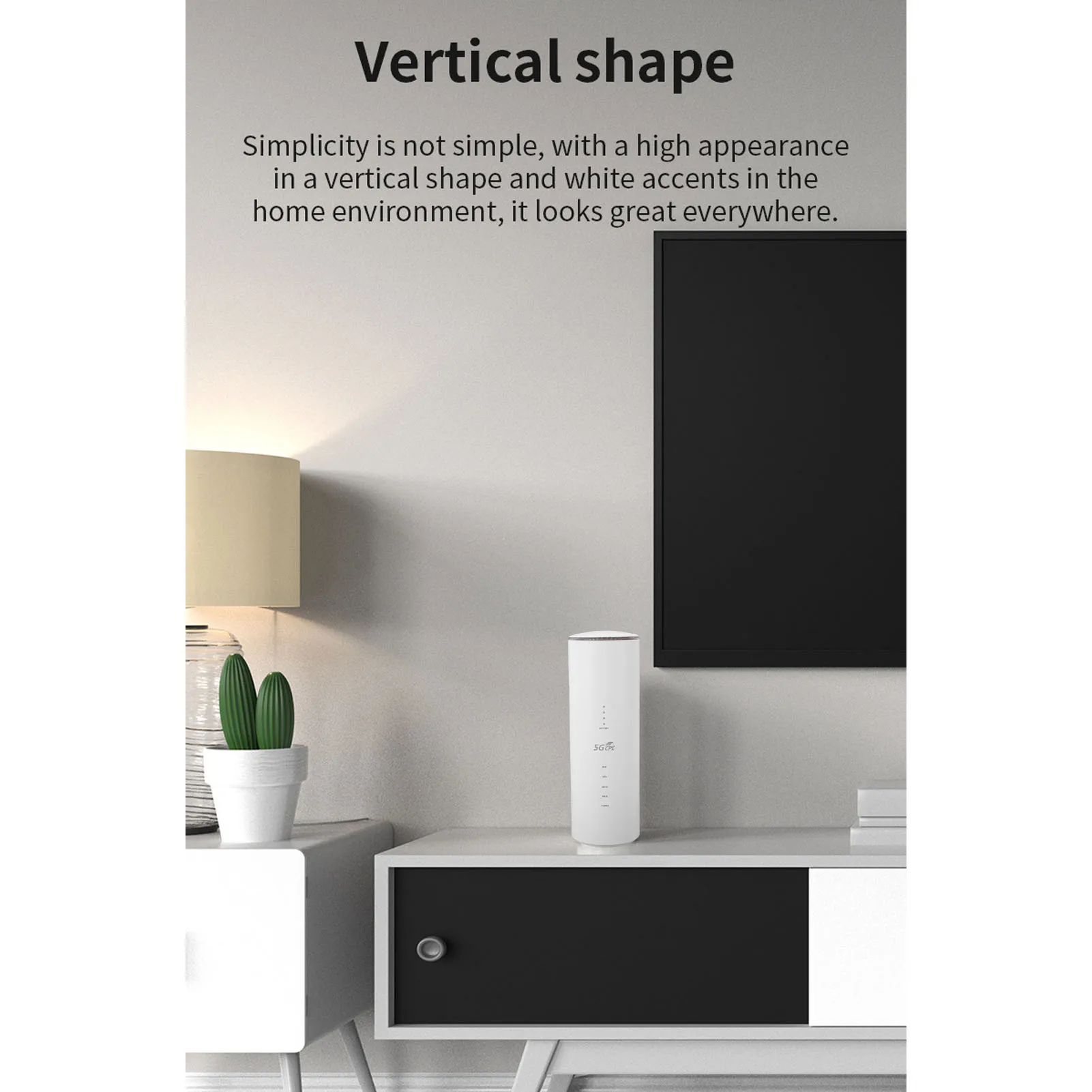 Mobile WiFi Router 5G CPE Router with SIM Card Slot 4x4MIMO 5G Antenna 1800 Mbps Data Rate 8 High Gain Antennas for Travel Use