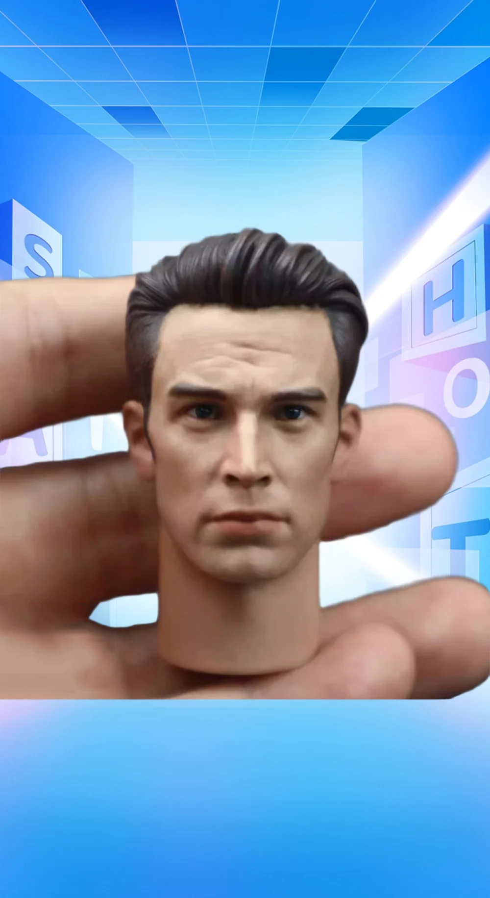 หัวแกะสลักชายหล่อขนาด 1/6 สำหรับฟิกเกอร์แอคชั่นขนาด 12 นิ้ว รุ่น BD001 COO DAM ของสะสม DIY