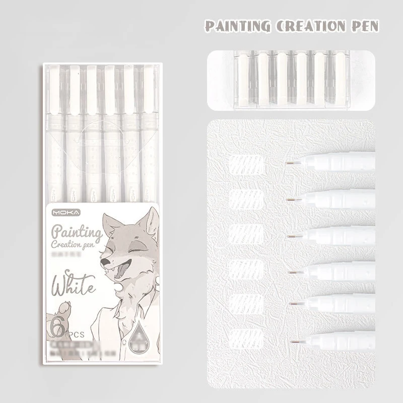 최신 6 색 Morandi 다채로운 젤 펜 컬러 아트 마커 노트 그림 낙서 컬러 펜 편지지 사무실 학교 용품