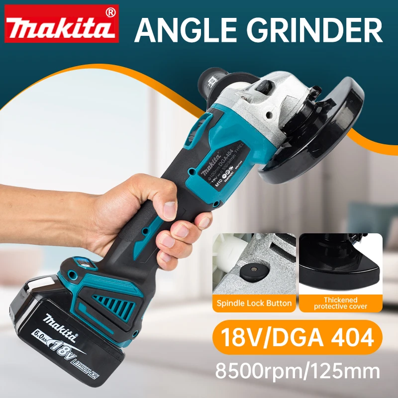 Makita DGA404 wireless outdoor portable angle grinder, handheld brushless motor rechargeable angle grinder