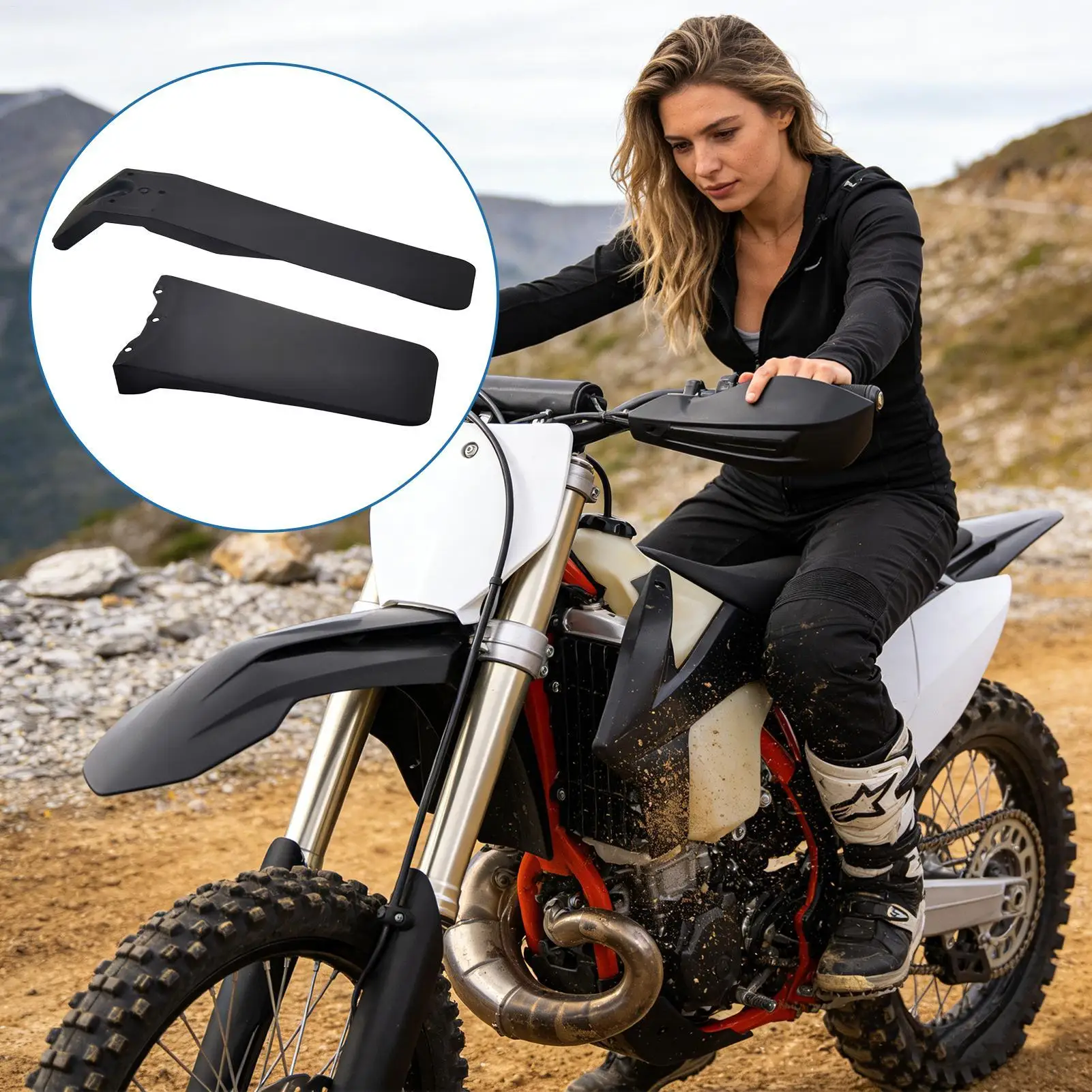 

Motorcycle Splash Guard Lightweight Shock-Absorbing Mud Flap Front Rear Wheel Universal Mudguard For Rain Riding Commuting