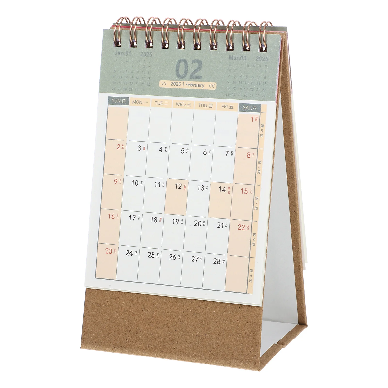 

2025 Desk Calendar Office 2024 Daily Planner Desktop Standing Table Decorations Decorative Delicate Use Month Simple