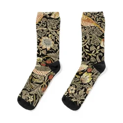 William Morris- strawberry thief design Socks winter gifts anti slip football Heating sock Girl'S Socks Men's