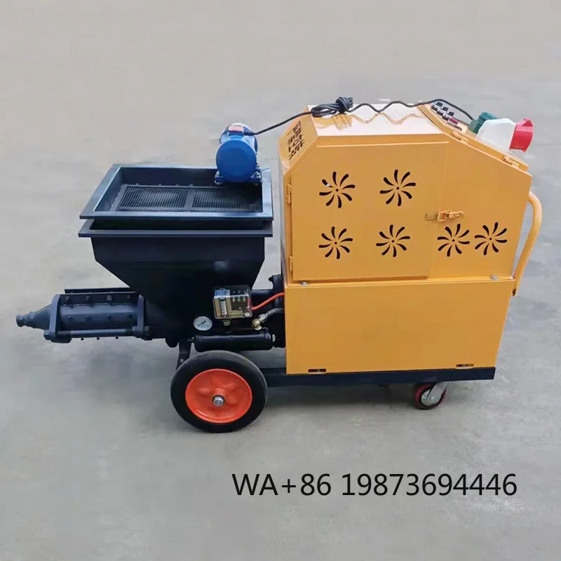Electric Small Mortar Sprayer, Putty Grouting Spraying Machine with Matching Spray Gun