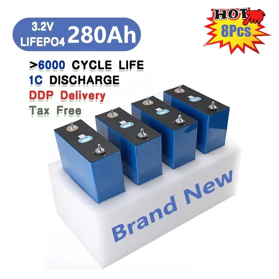 Grade A Battery EVE 280AH 306AH 314AH 12V 24V 48V Battery Lifepo4 Rechargable Batteries Prismatic Cells For Solar Storage