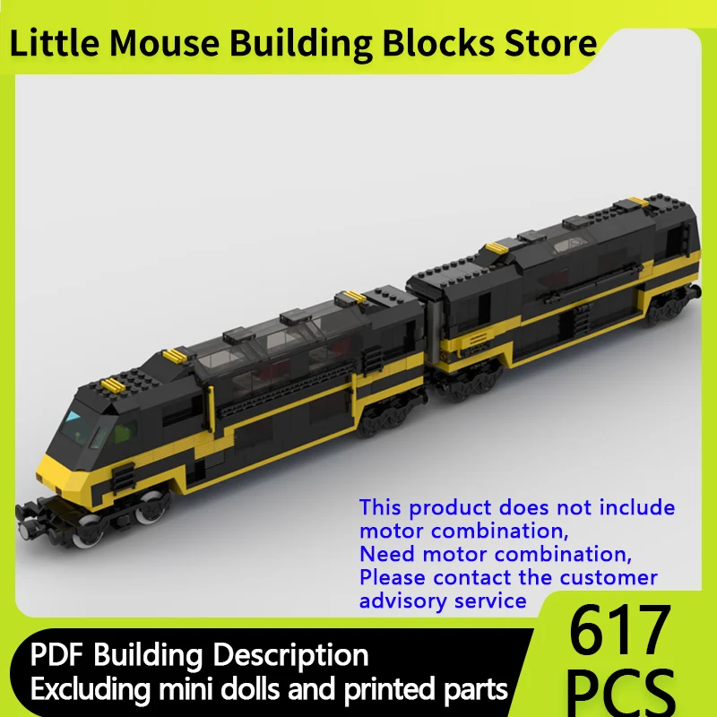 Modelo de coche urbano, ladrillos de construcción MOC, revestimiento de Metro, tren de pasajeros, tecnología Modular, regalos de vacaciones para niños, traje de juguetes para montar