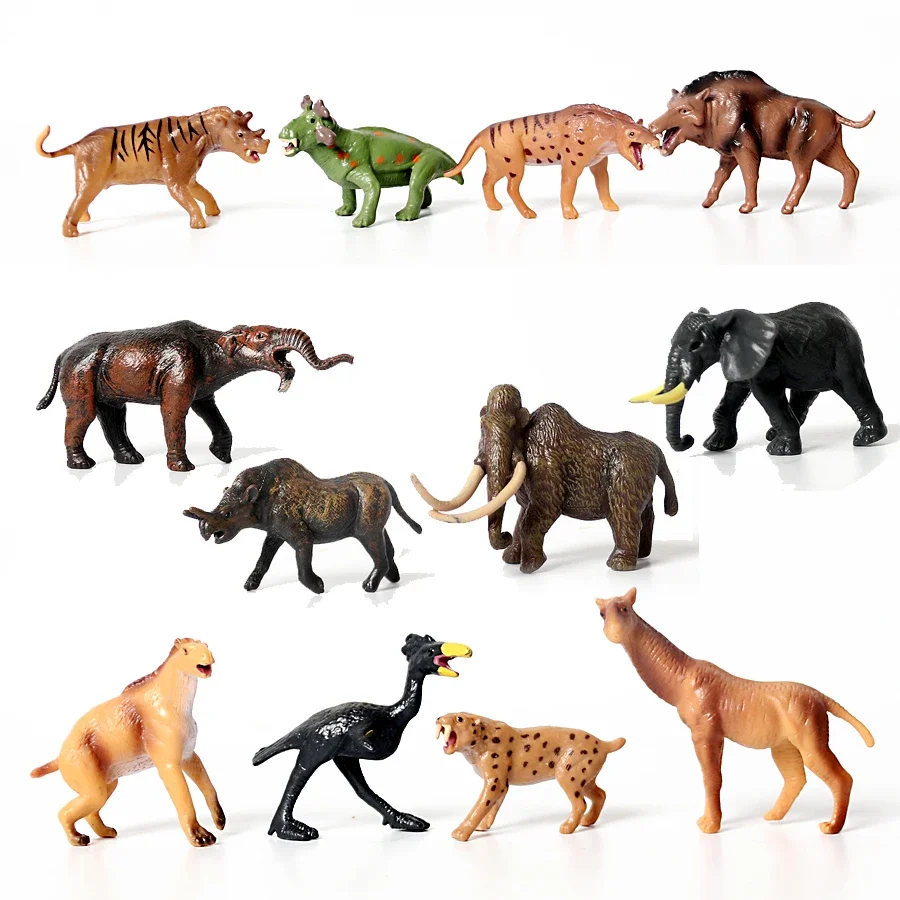 

Mini Prehistoric Animals Uintatherium Mammoth Deinotherium Moropus Sabretooth Elephant Model Action Figure Classic Toys For Kids