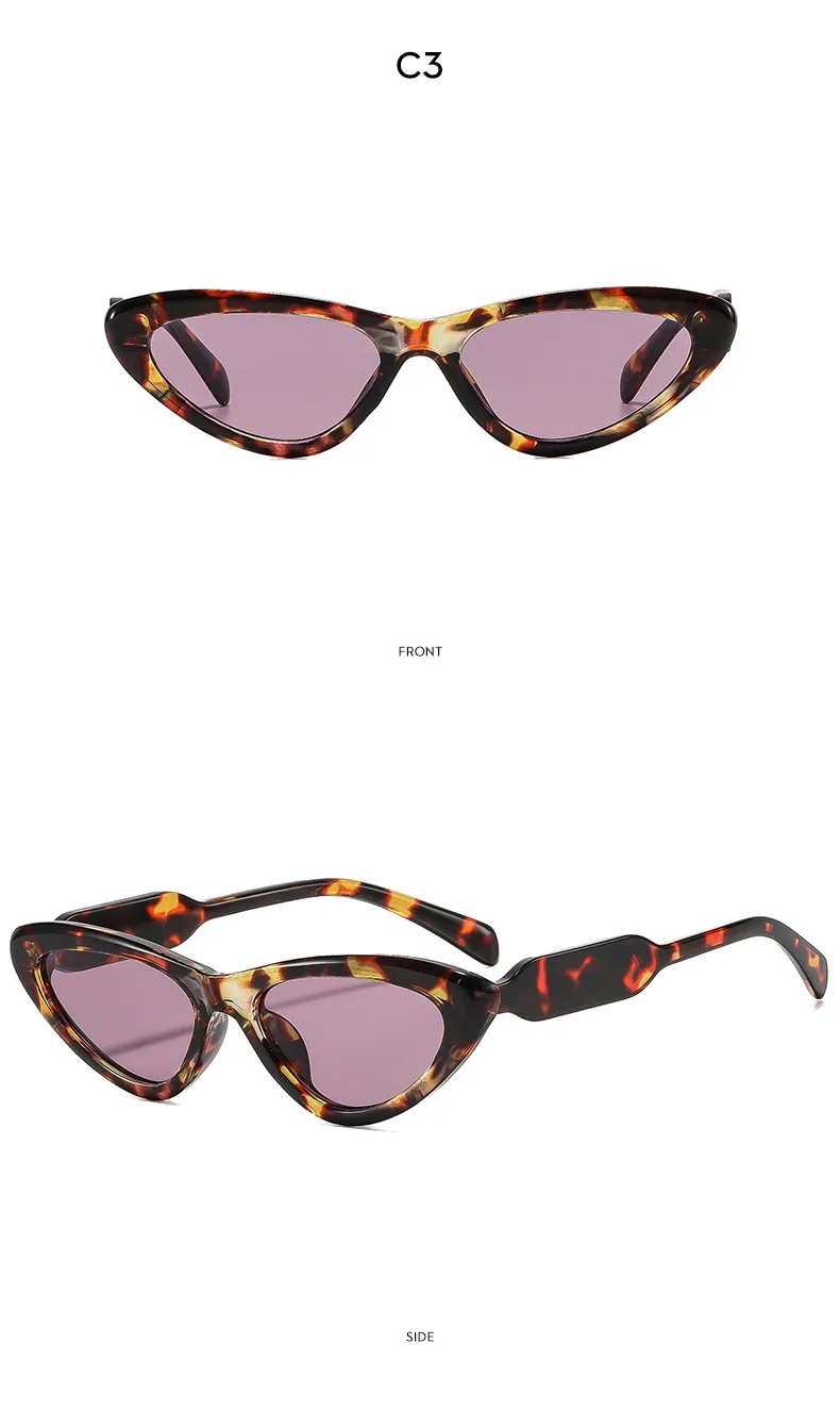 JNPCXI Neue Retro Cat-Eye Sonnenbrille für Damen UV400 Modische Rot-Blaue Trendige Sonnenbrille für Herren – Detail 11