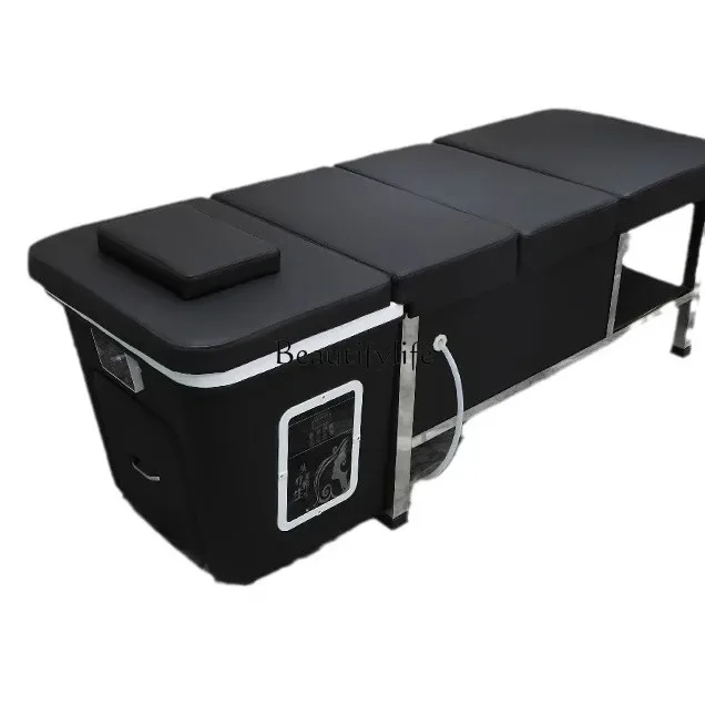 

88.-Thai shampoo bed Barber shop water circulation free connection up and down water storage type fumigation head treatment bed