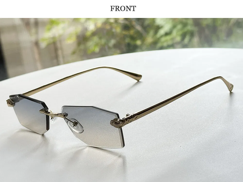 2026 randlose Sonnenbrille Frauen Vintage Luxus Mode Gläser Shades Dropshipping Luxe Lentes De Sol Mujer Lunette Soleil Femme – Detail 24