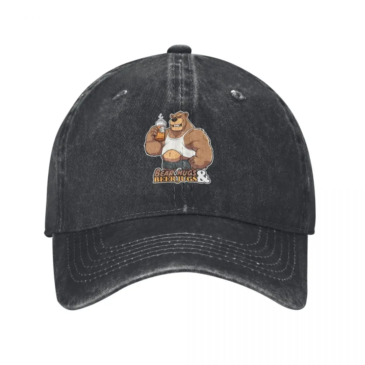 Bear hugs and beer jugs Gay Bear Baseball Cap Mountaineering Hat Beach New In The Hat Women Caps Men's