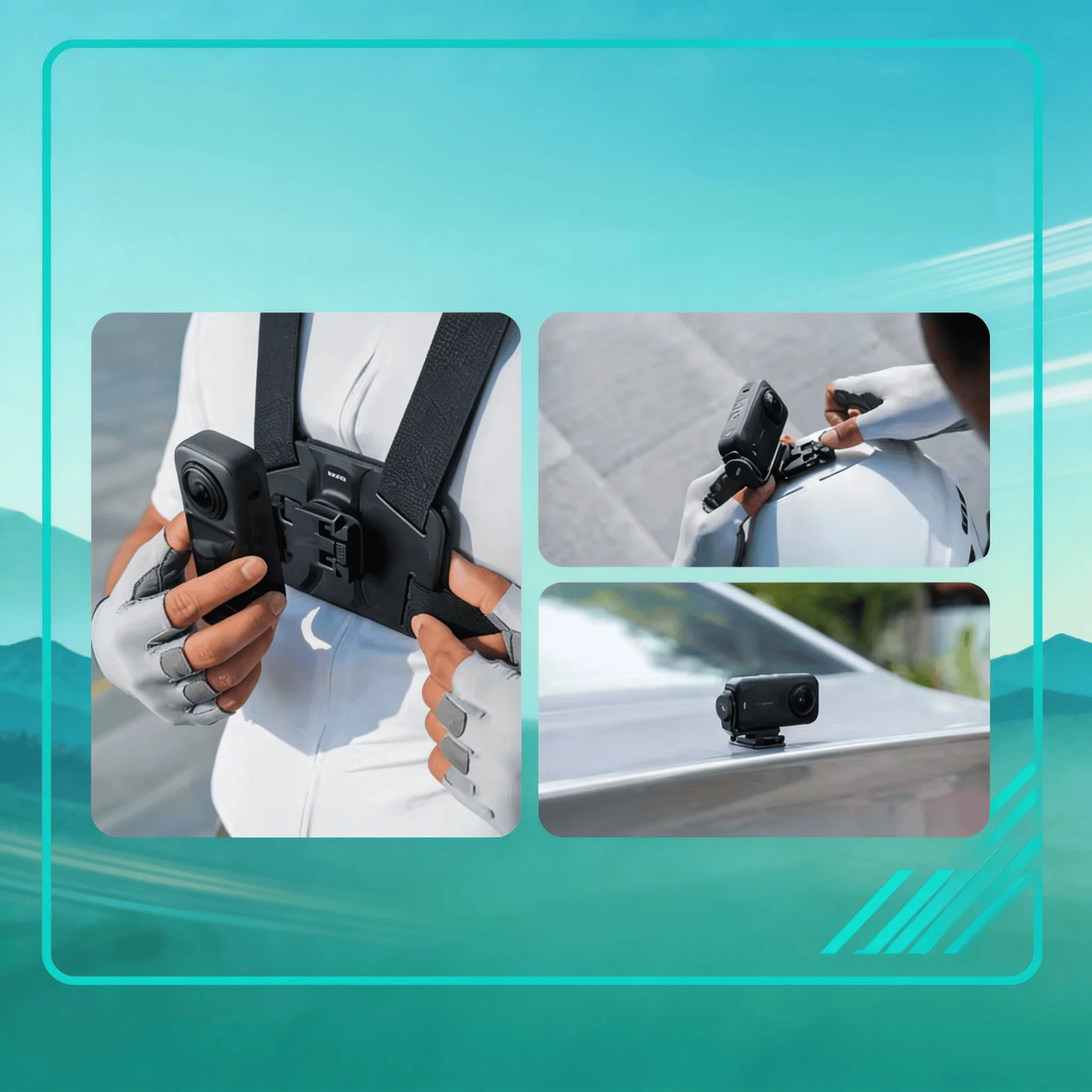 Action Camera Chest Strap Harness Mount - Cintura per il petto Insta360 X