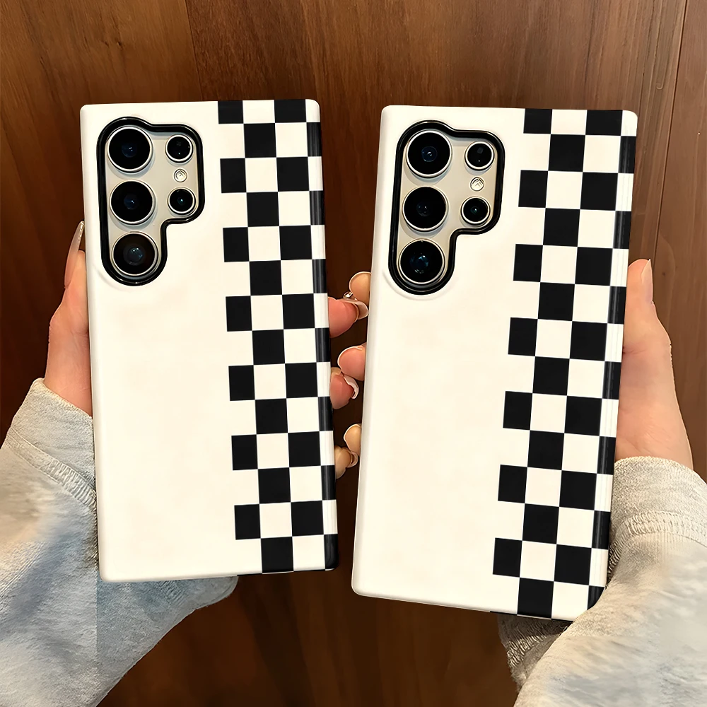 Czarne białe etui w kratkę na – Phone Cases Galaxy S26 recenzja i cena