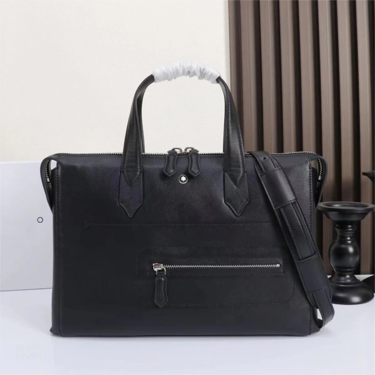 

Mens Handbag Leather Bag Soft Tote Thin Laptop Briefcase Classic Fashion Casual Tote Large Capacity Single Shoulder Crossbody