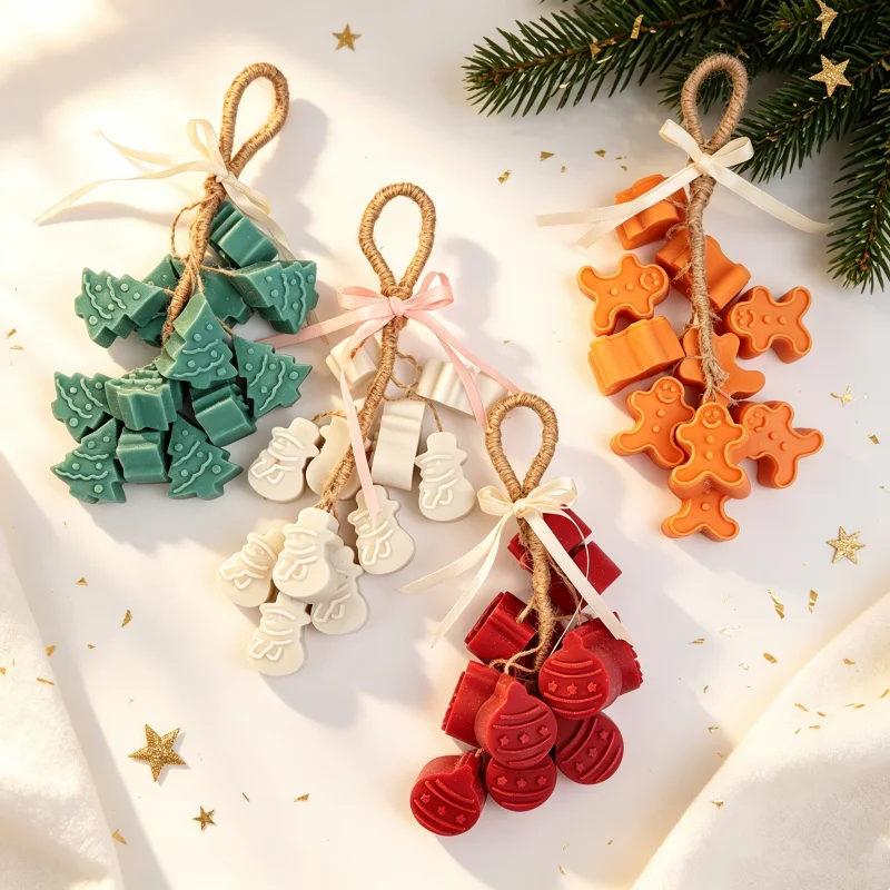 Quality Soap Making Kit - 1個入り/4個入り ミニクリスマスジンジャーブレッドマン型 シリコン製石鹸型 小さな雪だるま型 キャンドル石鹸型 DIY