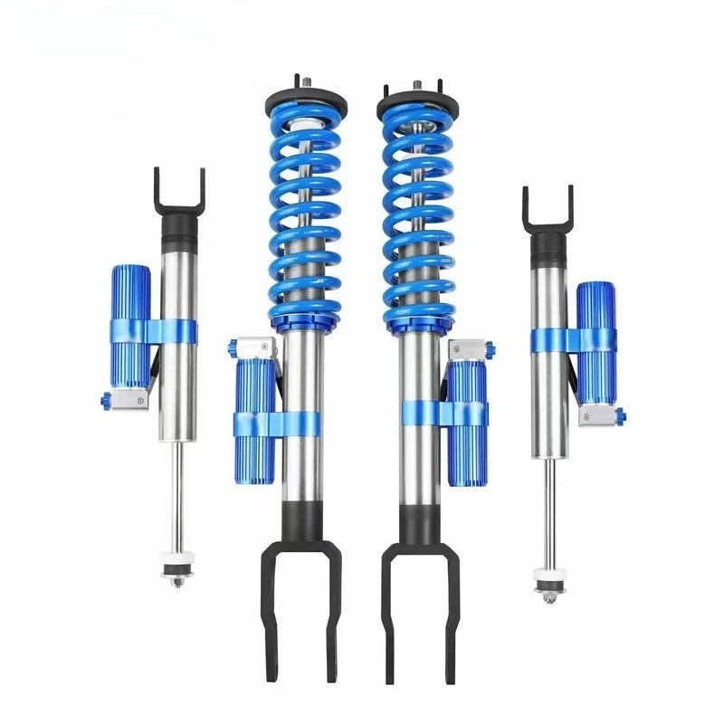 Spring damping of modified parts, adjustable comfort reduction before the car shock absorber is raised