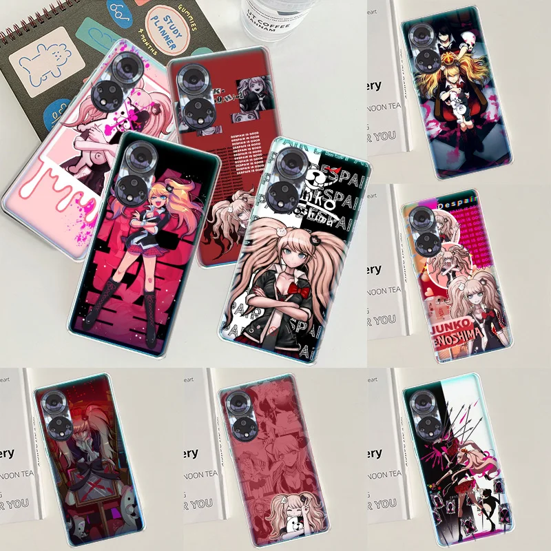 Anime DANGANRONPA Junko enoshima Phone Case For Huawei P Smart Z 2021 Y5 Y6 Y7 Y9 Honor 50 20 Pro 10i 9 Lite 9X 8A 8S 8X 7S 7X 7