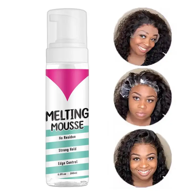 Wig Mousse Glue Invisible Melting Mousse Strong Bonding Glue Hair Adhesives Easy Removal Natural Finishing for Women Men Toupees