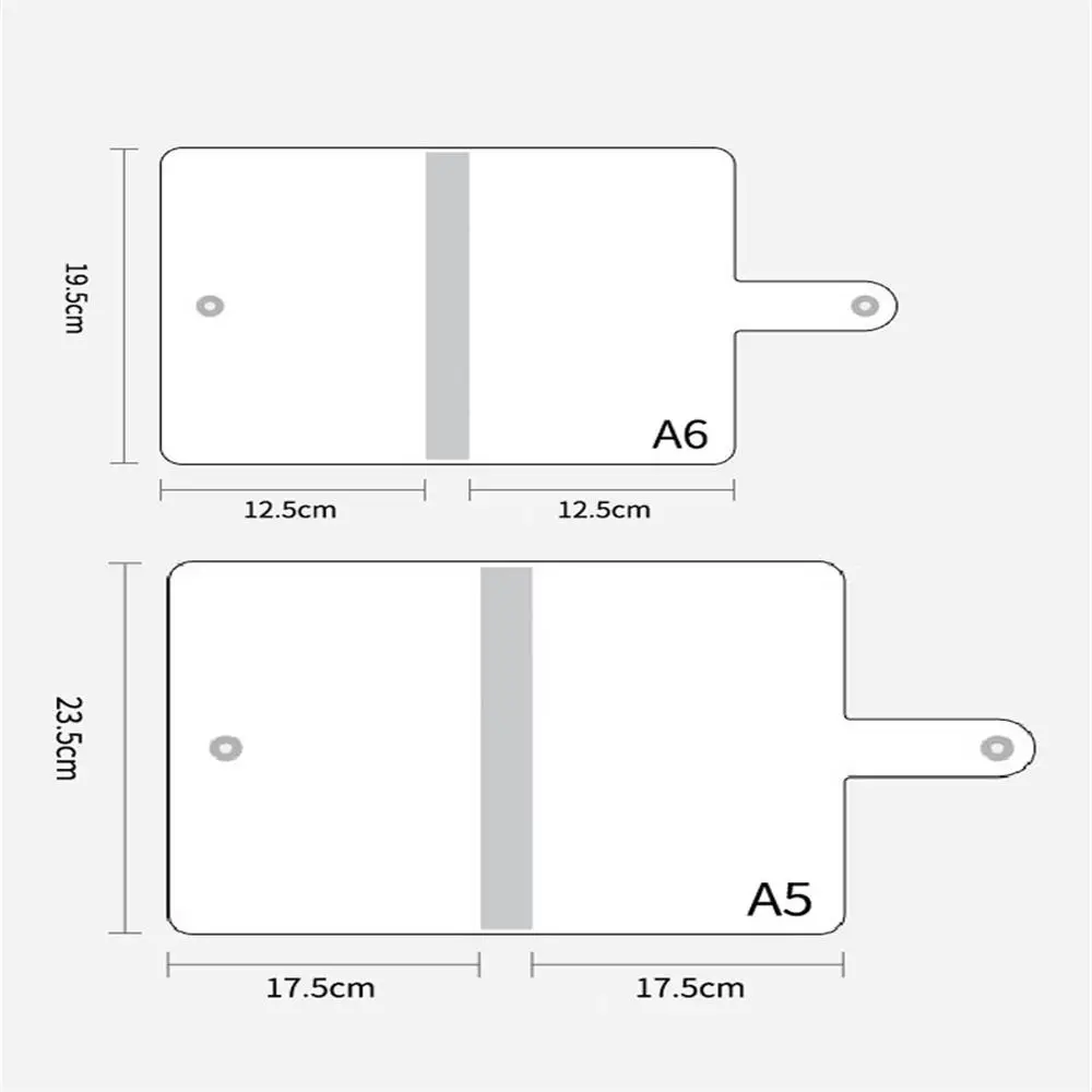 1PC A5 A6 6 Ring Binder Transparent Pvc Loose-leaf Notebook Cover Photo Organizer Diary Journal Planner Korean School Stationery