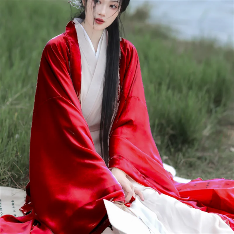 

Fairy Hanfu Dress Cosplay Robe Weijin Dynasty Solid Color Teenager Girl Traditional Female Chinese Ancient Costume Stage Dance