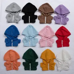 Handmade Cute Hoodies For 10cm Cotton Dolls Casual Wear Sweatshirt Outfits Fashion Clothes Dolls Accessories Kids Toys
