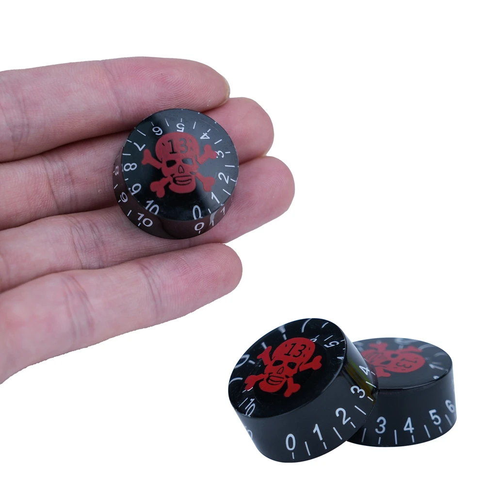 4 Stück Gitarren-Lautstärkeregler, Top-Hat-Knöpfe, Geschwindigkeits- und Tonpedal-Regler für E-Gitarre und Bass, 29 Farben – Detail 32