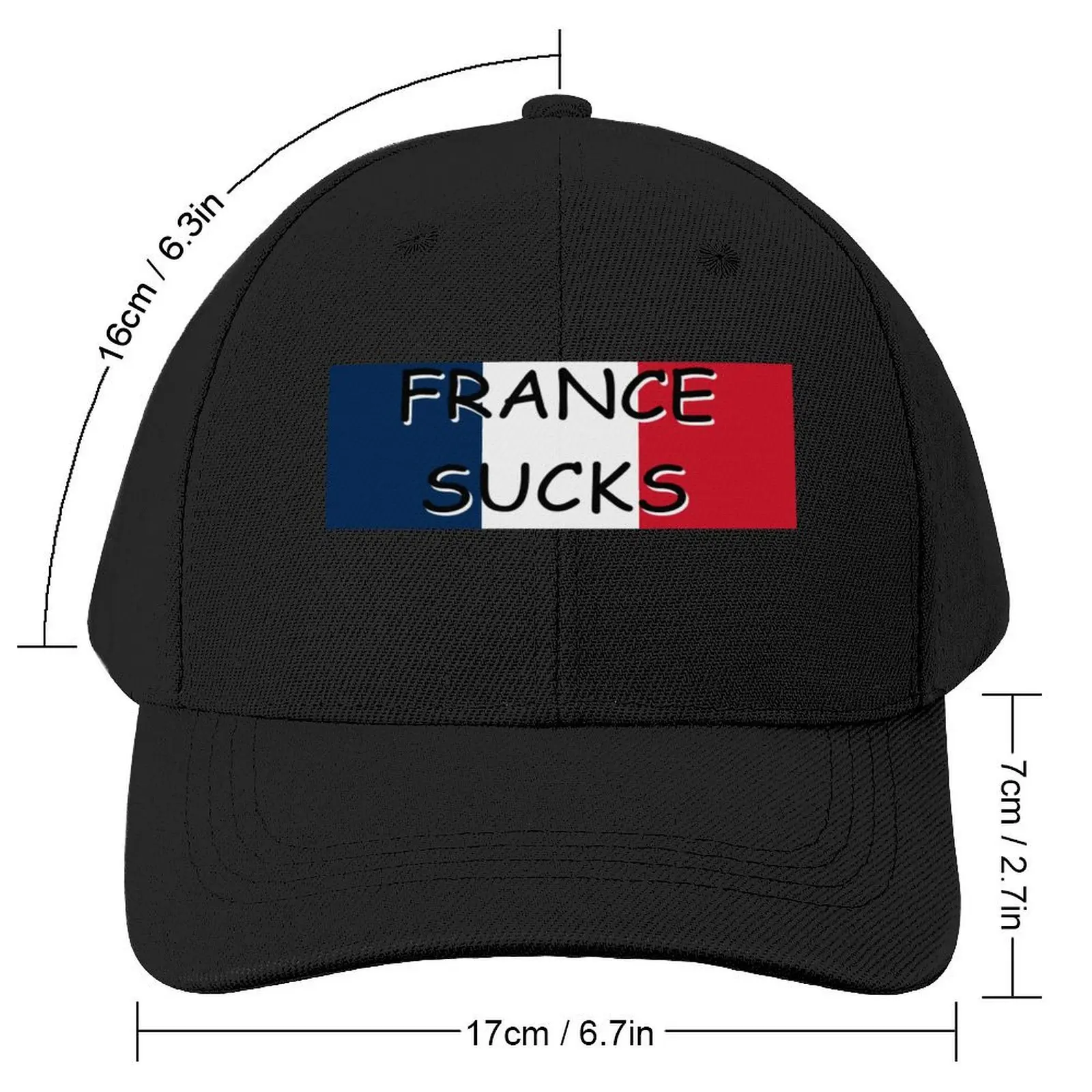 FRANCE SUCKS Bumper Sticker Baseball Cap Trucker Cap Luxury Brand Men Hats Women's