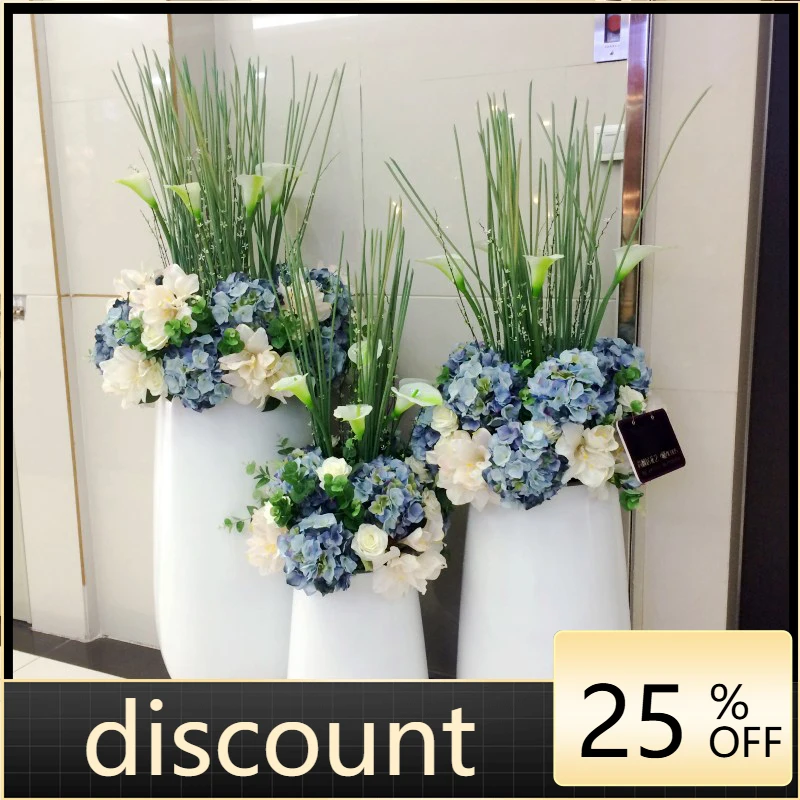 LTT simple modern FRP water drop-shaped floor-to-ceiling large vase insert simulated flower arrangement
