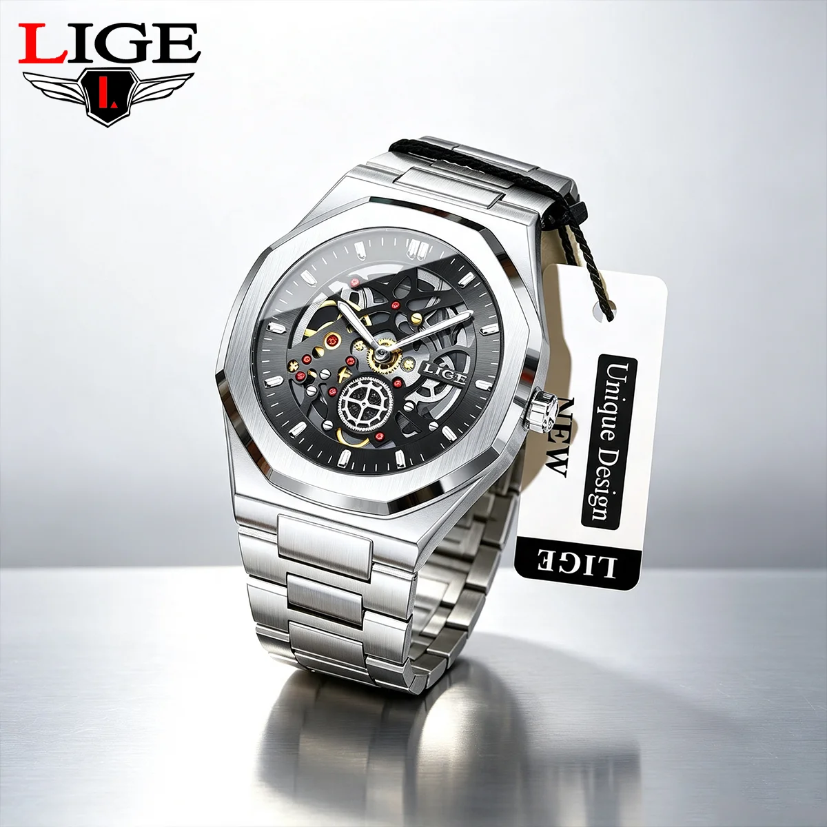 LIGE 2026 Mens Wristwatch Top Luxury Watches Mens Quartz Watches Luxury Fashion Luminous Military Watches Men Relogio Masculino