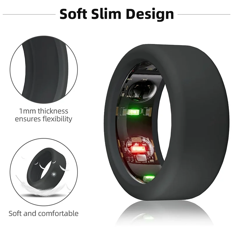 Protetor de anel ABXY compatível com Oura-Ring Gen3, capa de anel de silicone elástico para trabalhar, 3 peças